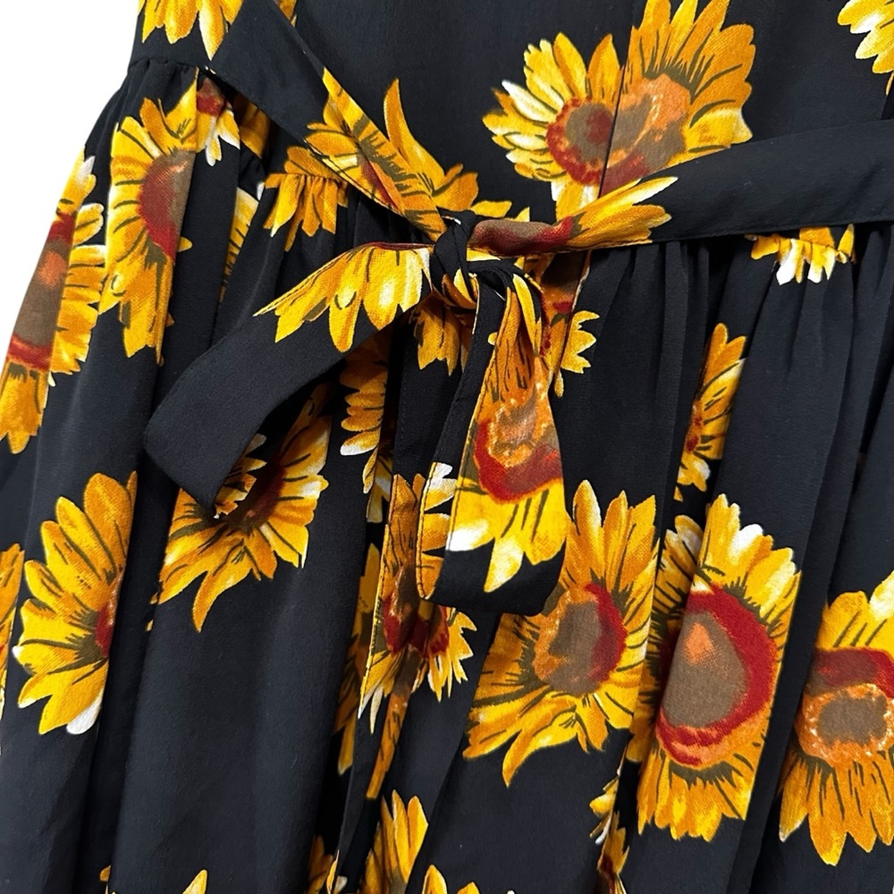 ASOS Maternity Black Sunflower Mini Dress - Picture 6 of 10
